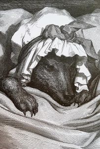 Loup, gravure de Gustave Doré