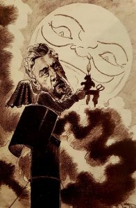 L'ingénieur Eiffel, caricature de Luke, 1889